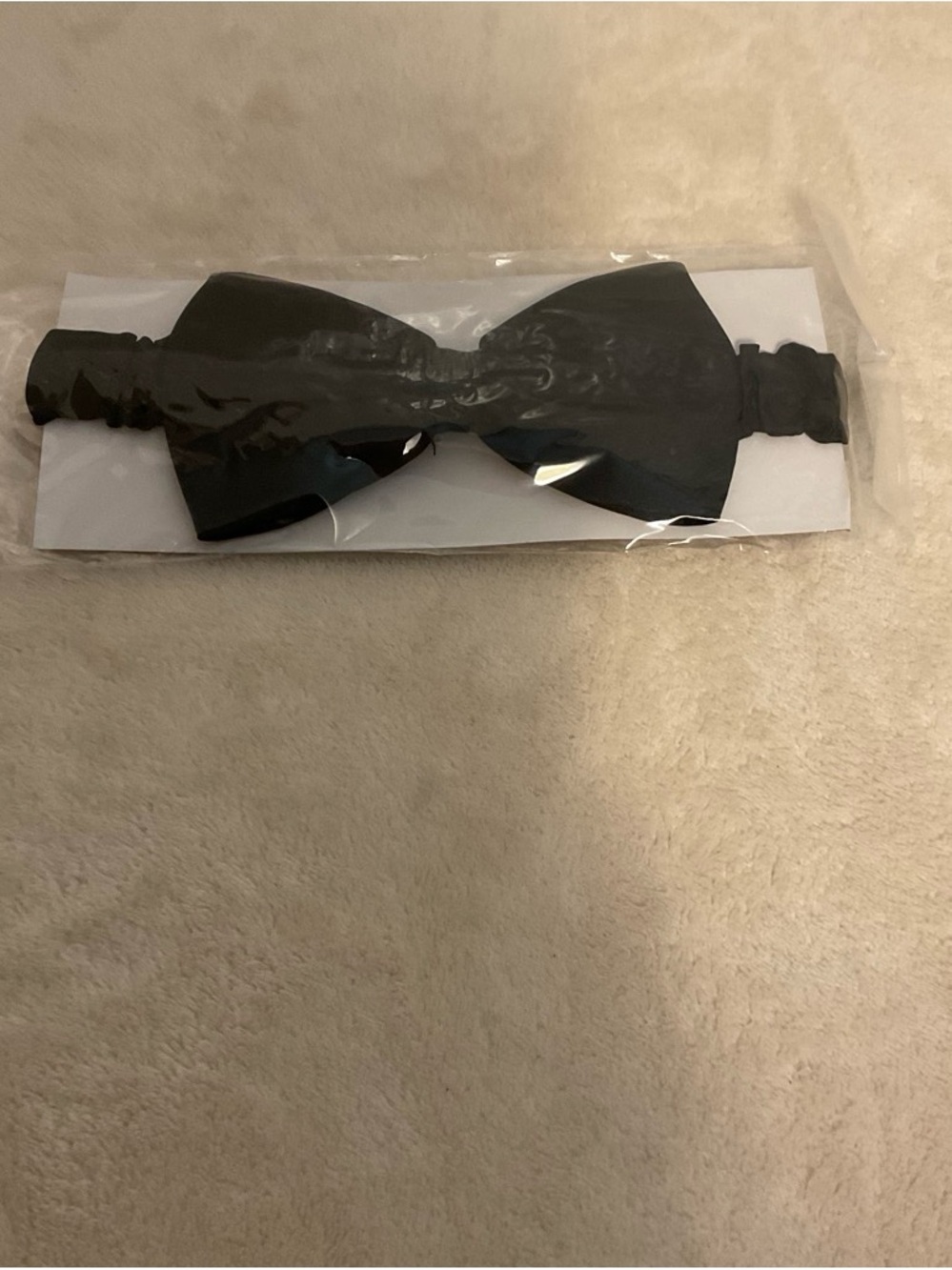 Kids Black Bow Elastic Headband - Sleek Hair Accessory